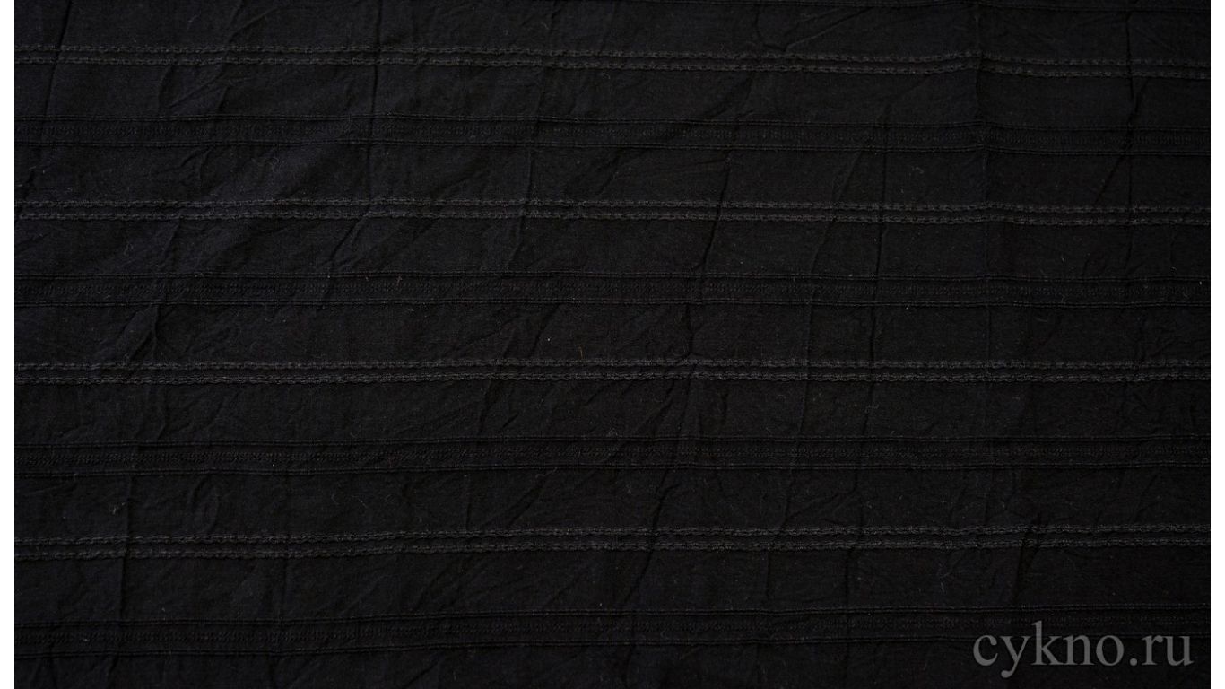 Ткань Костюмная "Полоска черная"